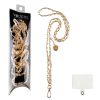 VOLTE-TEL NECK STRAP - ΑΛΥΣΙΔΑ ΛΑΙΜΟΥ ΓΙΑ ΘΗΚΕΣ WHITE LEATHER-GOLD METAL VT431 120cm