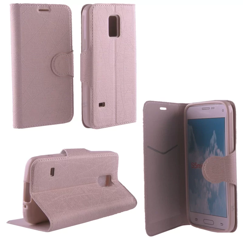 VOLTE-TEL LEATHER-TPU BOOK STAND ΘΗΚΗ SAMSUNG S5 MINI G800F LINE WHITE