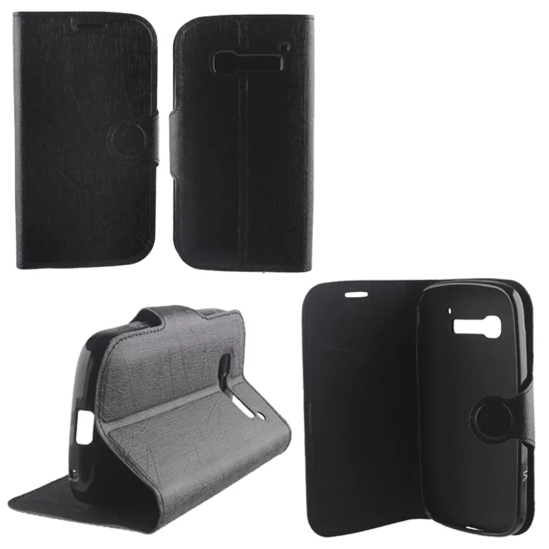 VOLTE-TEL LEATHER-TPU BOOK STAND ΘΗΚΗ ALCATEL POP C5 5036 LINE BLACK