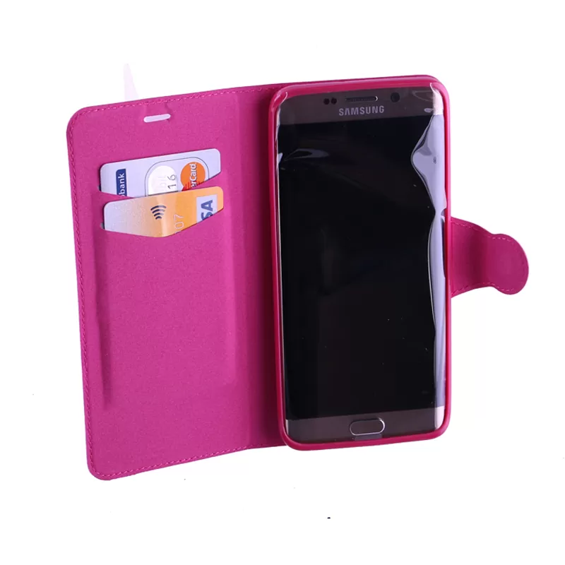 VOLTE-TEL LEATHER-TPU BOOK STAND ΘΗΚΗ SAMSUNG S6 EDGE PLUS G928 LINE PINK