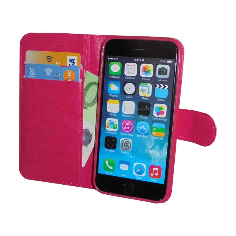 VOLTE-TEL LEATHER-TPU BOOK STAND ΘΗΚΗ IPHONE 6S/6 4.7in PINK