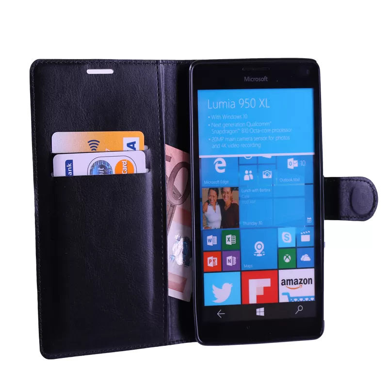 VOLTE-TEL LEATHER-TPU BOOK STAND ΘΗΚΗ MICROSOFT LUMIA 950 XL BLACK