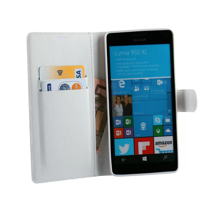VOLTE-TEL LEATHER-TPU BOOK STAND ΘΗΚΗ MICROSOFT LUMIA 950 XL WHITE