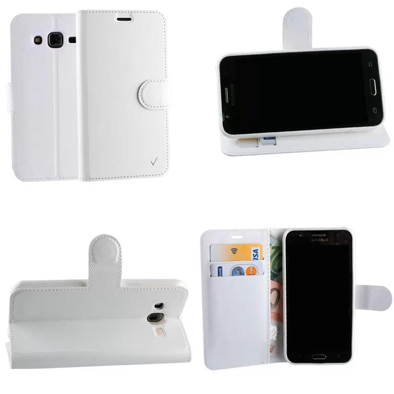 VOLTE-TEL LEATHER-TPU BOOK STAND ΘΗΚΗ SAMSUNG J5 J500 WHITE