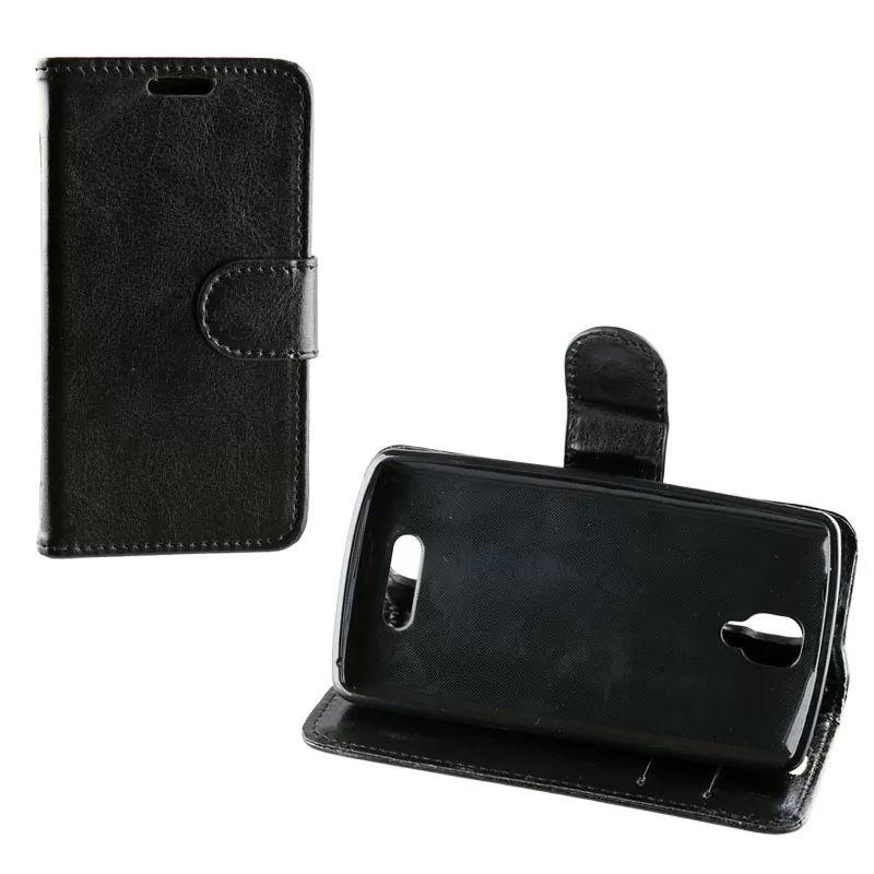 VOLTE-TEL LEATHER-TPU BOOK STAND ΘΗΚΗ LENOVO A1000 BLACK