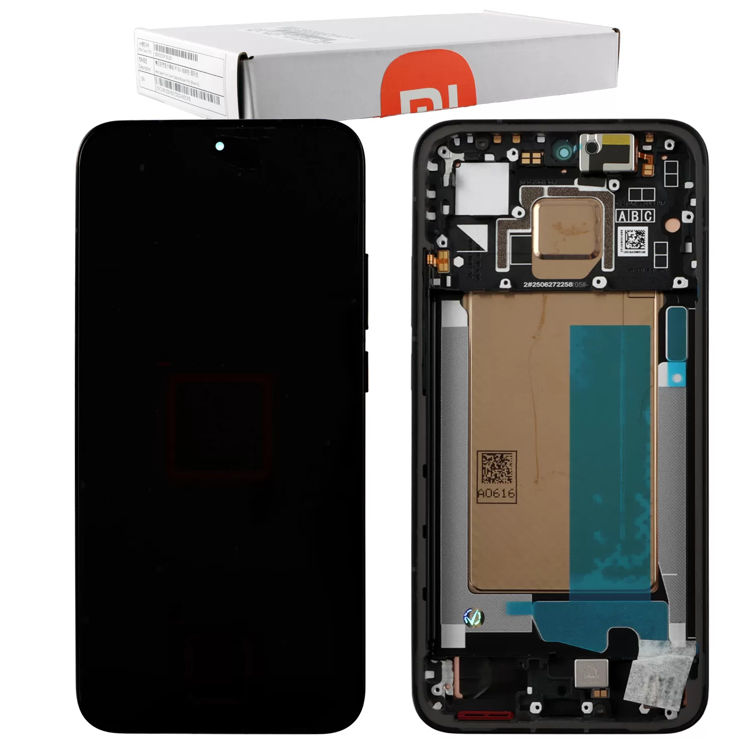 XIAOMI POCO F7 5G ΟΘΟΝΗ AMOLED + TOUCH SCREEN + LENS + FRAME 5600270O10U00 BLACK ORIGINAL SERVICE PACK