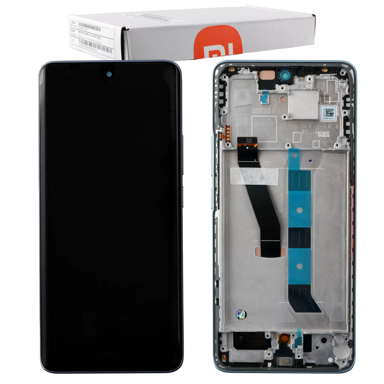 XIAOMI REDMI NOTE 15 5G ΟΘΟΝΗ AMOLED + TOUCH SCREEN + LENS + FRAME 56002200P1700 BLUE ORIGINAL SERVICE PACK