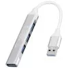 NSP N37 4 IN 1 USB-A 3.0 HUB USB-A+USB-A 2.0 (3 ports) + USB-A 3.0 5Gbps (1 port) ALUMINIUM