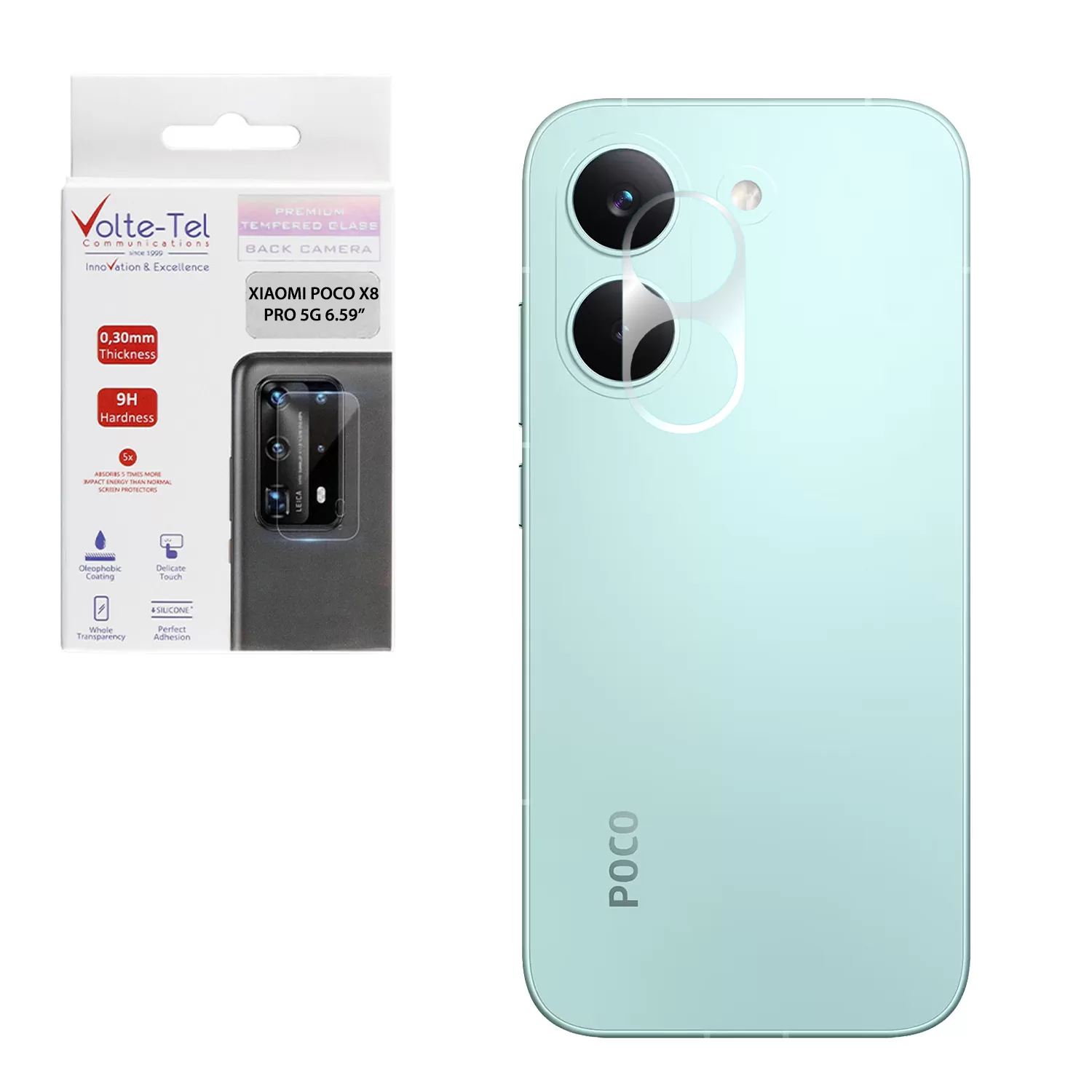 VOLTE-TEL CAMERA TEMPERED GLASS XIAOMI POCO X8 PRO 5G 6.59in 9H 0.30mm