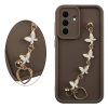 VOLTE-TEL SILICON TPU WITH STRAP ΘΗΚΗ SAMSUNG A37 5G A376 6.7in  FULL CAMERA PROTECTION BROWN WITH WHITE BUTTERFLIES