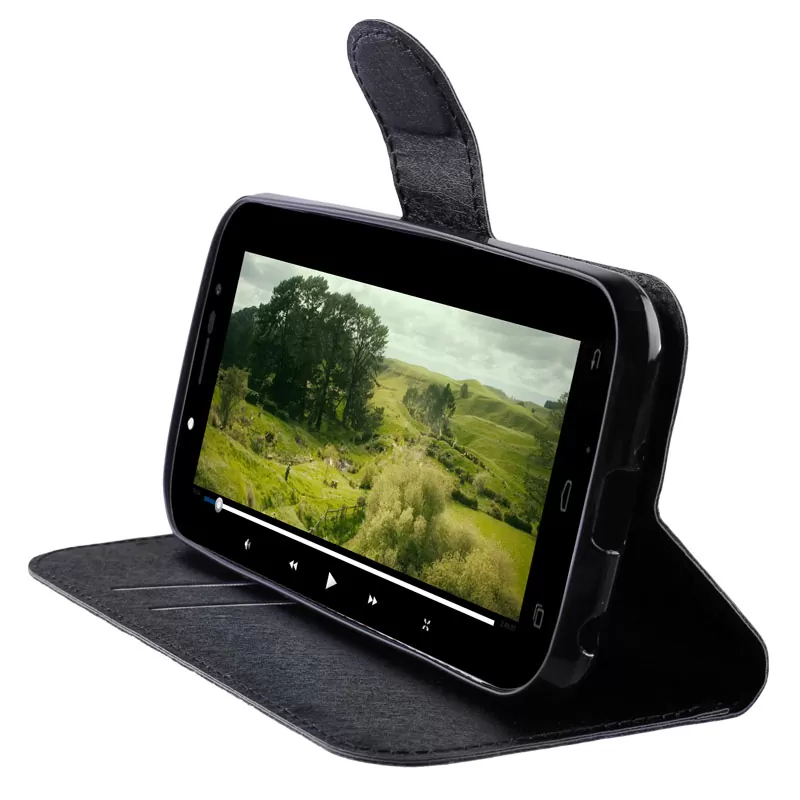 VOLTE-TEL LEATHER-TPU BOOK STAND ΘΗΚΗ LG K3 K100 4.5in SILK BLACK - Image 3