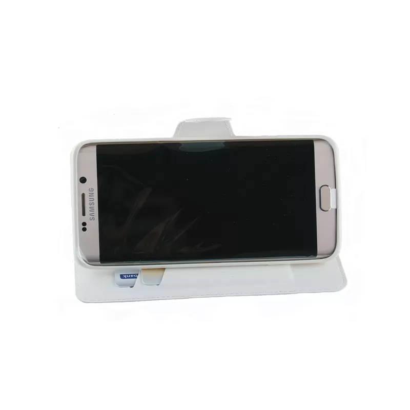 VOLTE-TEL LEATHER-TPU BOOK STAND ΘΗΚΗ SAMSUNG S6 EDGE G925 LINE WHITE - Image 4