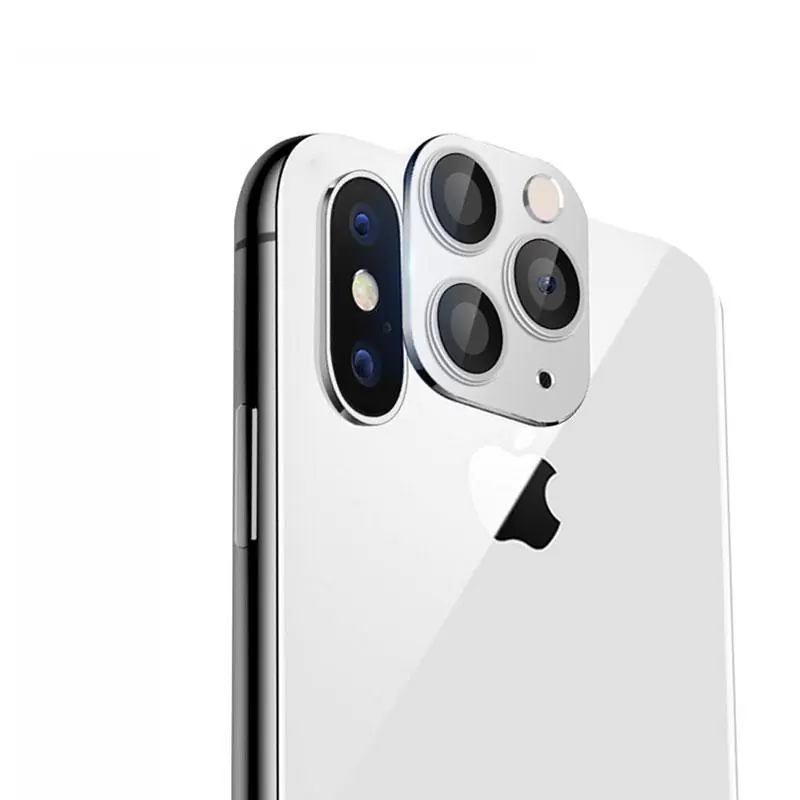 matshop.gr - VOLTE-TEL CAMERA GLASS COVER IPHONE X/XS/XS MAX CONVERT TO IPHONE 11 PRO/11 PRO MAX 9H 0.30MM ΑLUMINIUM WITH FRAME WHITE
